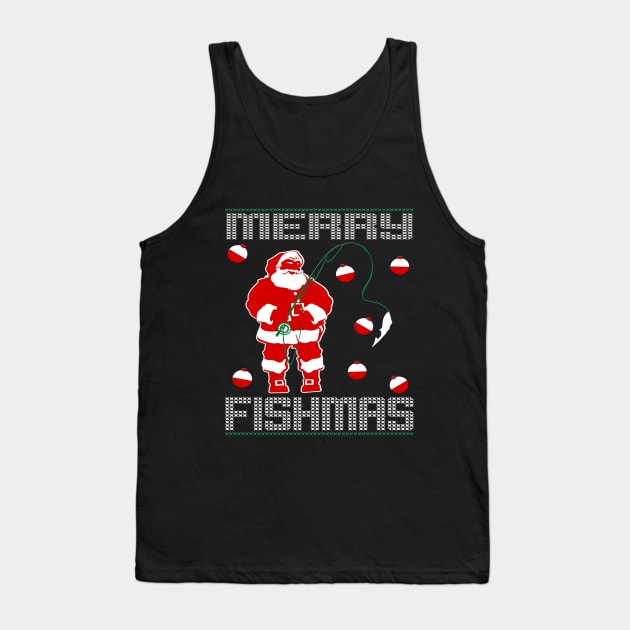 Merry Fishmas Ugly Christmas Tank Top by EthosWear